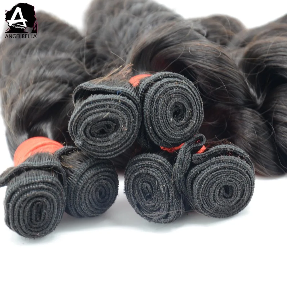 Angelbella Brazilian Super Double Drawn Romance Curl Hair Mink 100% Natural Black Remy Hair Weaving Wholesale