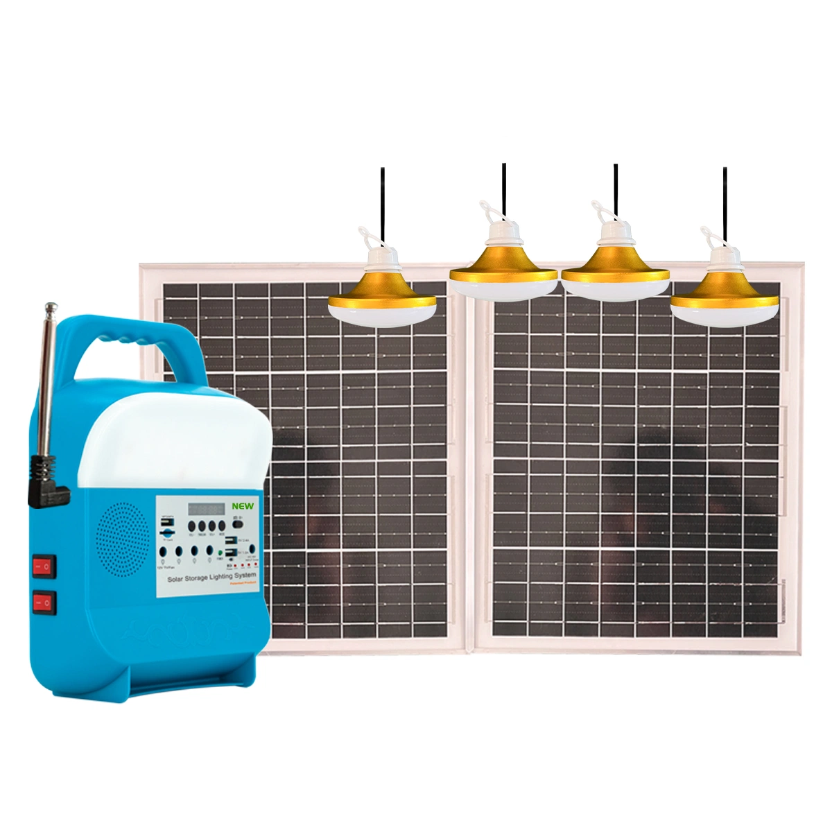 Solar Power Bank 12,8V 10000mAh Kraftwerk für Mobiltelefone Solar Powerbank Mobile Solar Light Bulb für den Heimgebrauch Neu Design 818