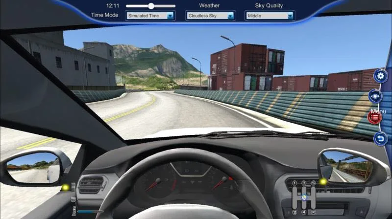 Special Emulational Simulator Cabine for Car Driving Training with Motion Platform