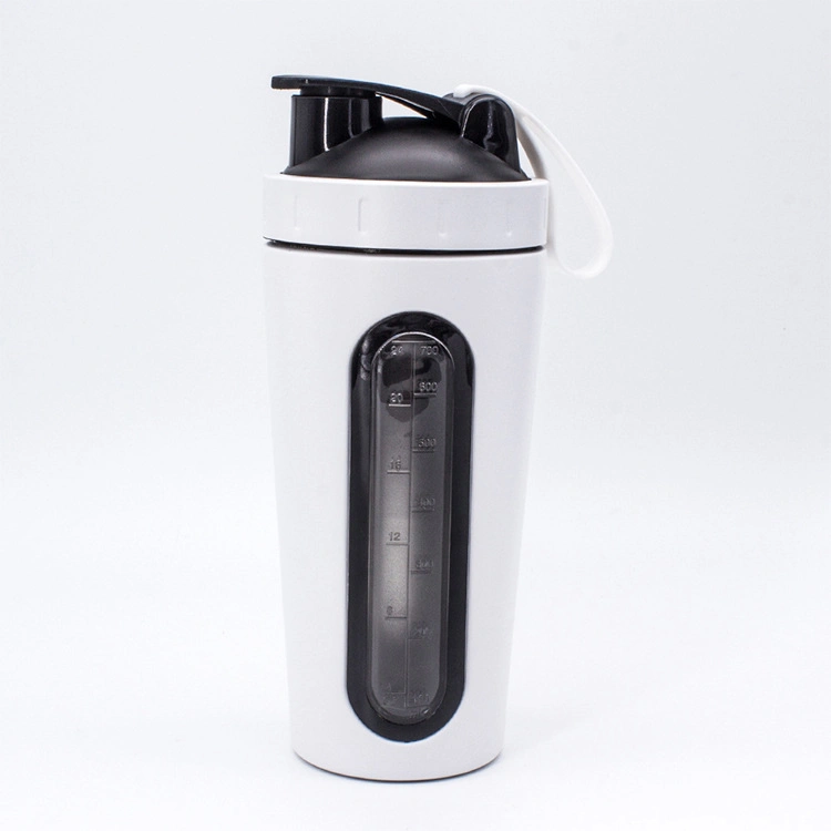 700ml Edelstahl Protein Power Shaker Flasche mit sichtbarem Clear Angezeigt