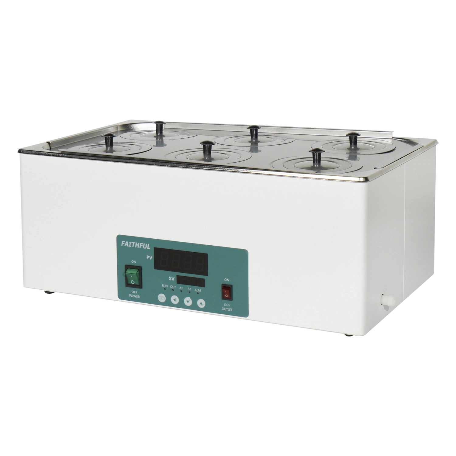 6.6L Thermostatic Water Baths 2 Holes, Laboratory Water Bath, Constant Temperature Thermostat Lab Water Bath, Stainless Steel Water Bath