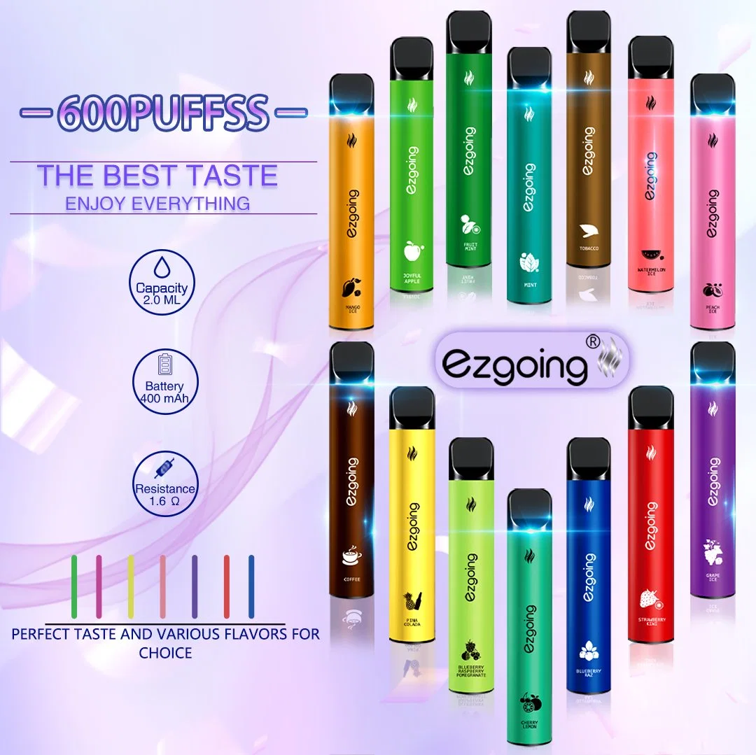 Торговая марка Ezgoing оригинал 600 Puffs наиболее ароматы лучших мини Vape одноразовые на заводе для изготовителей оборудования