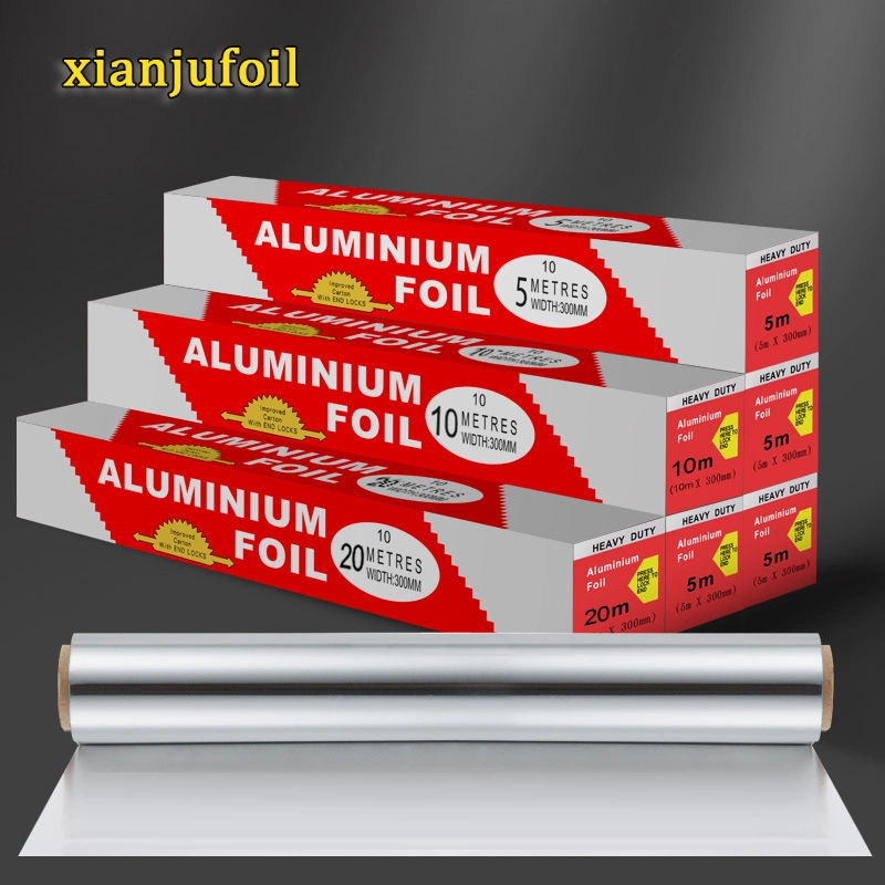 Household 8011 Aluminum Foil Roll for Food Packaging Cooking Frozen Barbecue