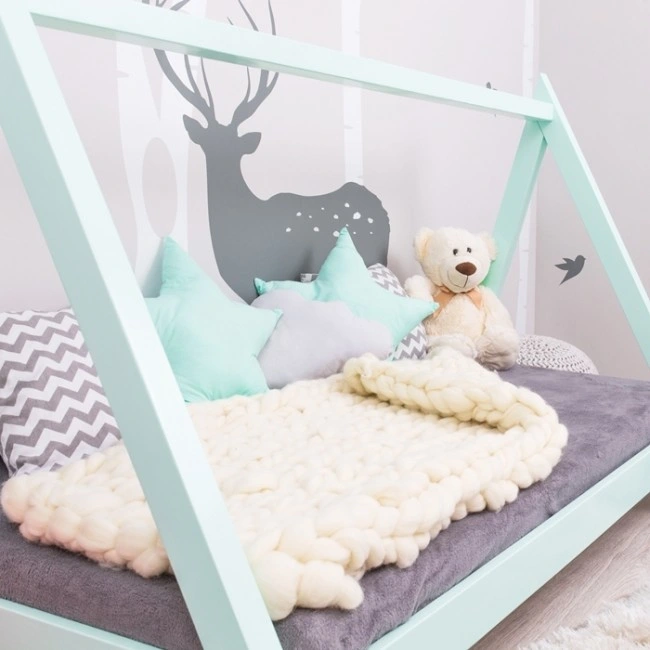 Simple Style Solid Wood Toddler Bed Tent Bed for Children
