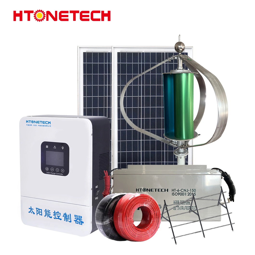 Htonetech Monocrystalline Laminated Solar Panel Wholesale/Supplierrs Generating System China Wind Power Generation System 3000W with Stand Alone Wind Turbine