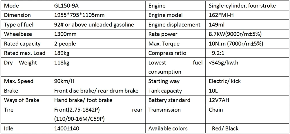 Gl150-9A Motorbike Gn Street Bike 125cc Manufacturer