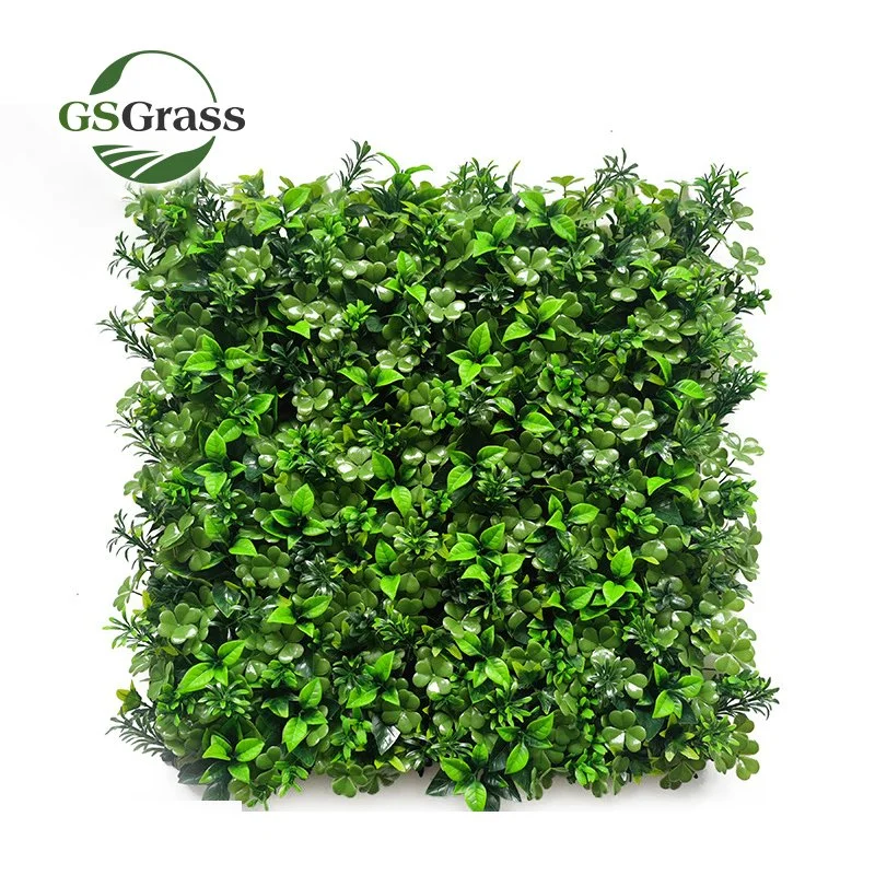 Indoor Backdrop Faux Green Grass Plant Foliage Panel for Restaurant Decoration