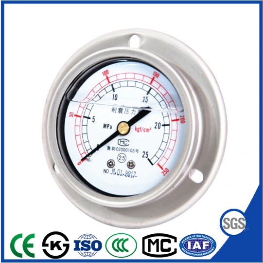 Axial Vibration Resistant Manometer Pressure Gauge with Electric Contact