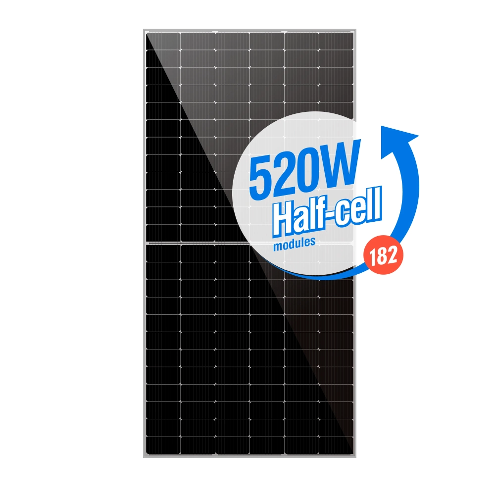 لوحة المجموعة الشمسية للخلايا الشمسية بلون واحد Dah Solar الخلايا الشمسية Solar Kit Solar Solar 182مم 520W 530W لوحة شمسية نصف مقطعة بقدرة 540 وات جاهزة للشحن
