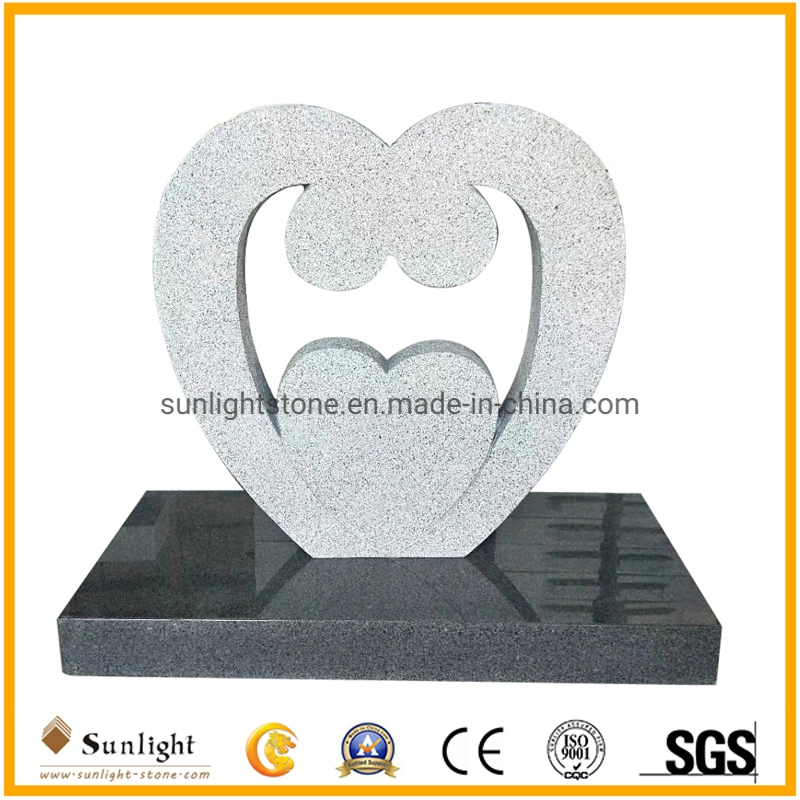 European Styles Cheap Costs G654 Grey/Black Stone Granite Tombstone Monument for Grave