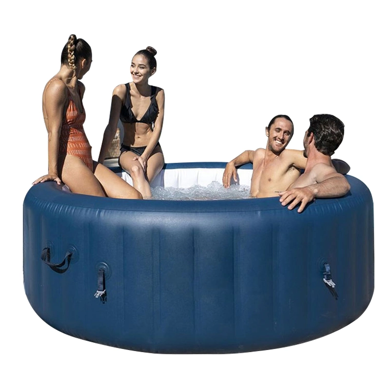 Google Hot Family Freeze Shield Sauna 4-6 Adults Bubble Massage Air Jet Inflatable Hottub Outdoor Swim SPA Pool