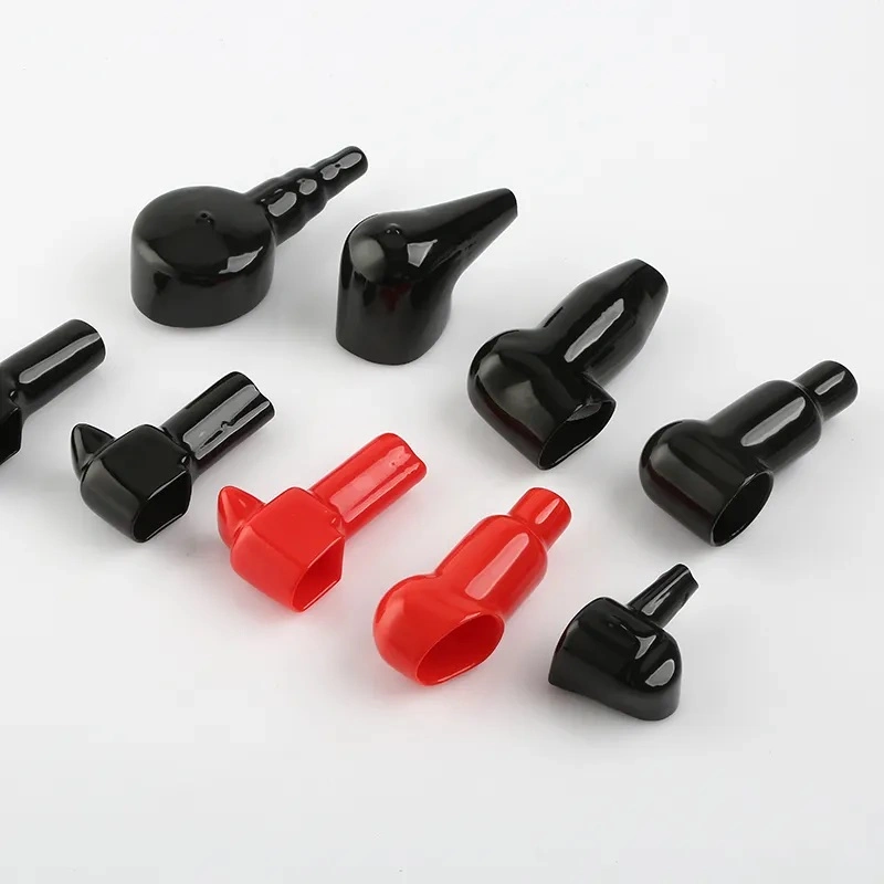 Red /Black Battery Terminal Boots Eyelet Ring Insulating Covers PVC Cable Lug Protector