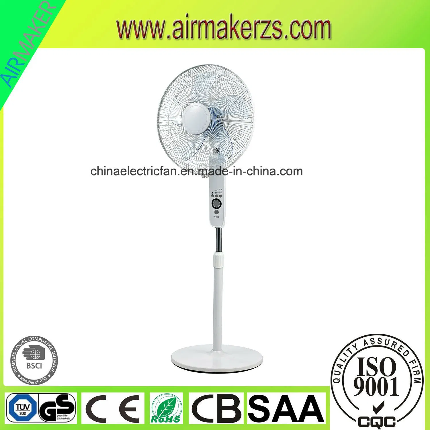 Red Shining Color 16" Electric Standing/Floor Fan