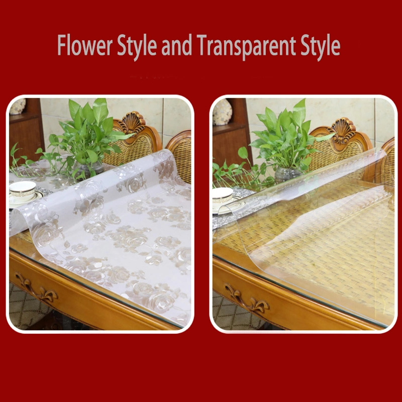 Transparent PVC Waterproof Anti-Oil Anti-Hot Plastic Tablecloth