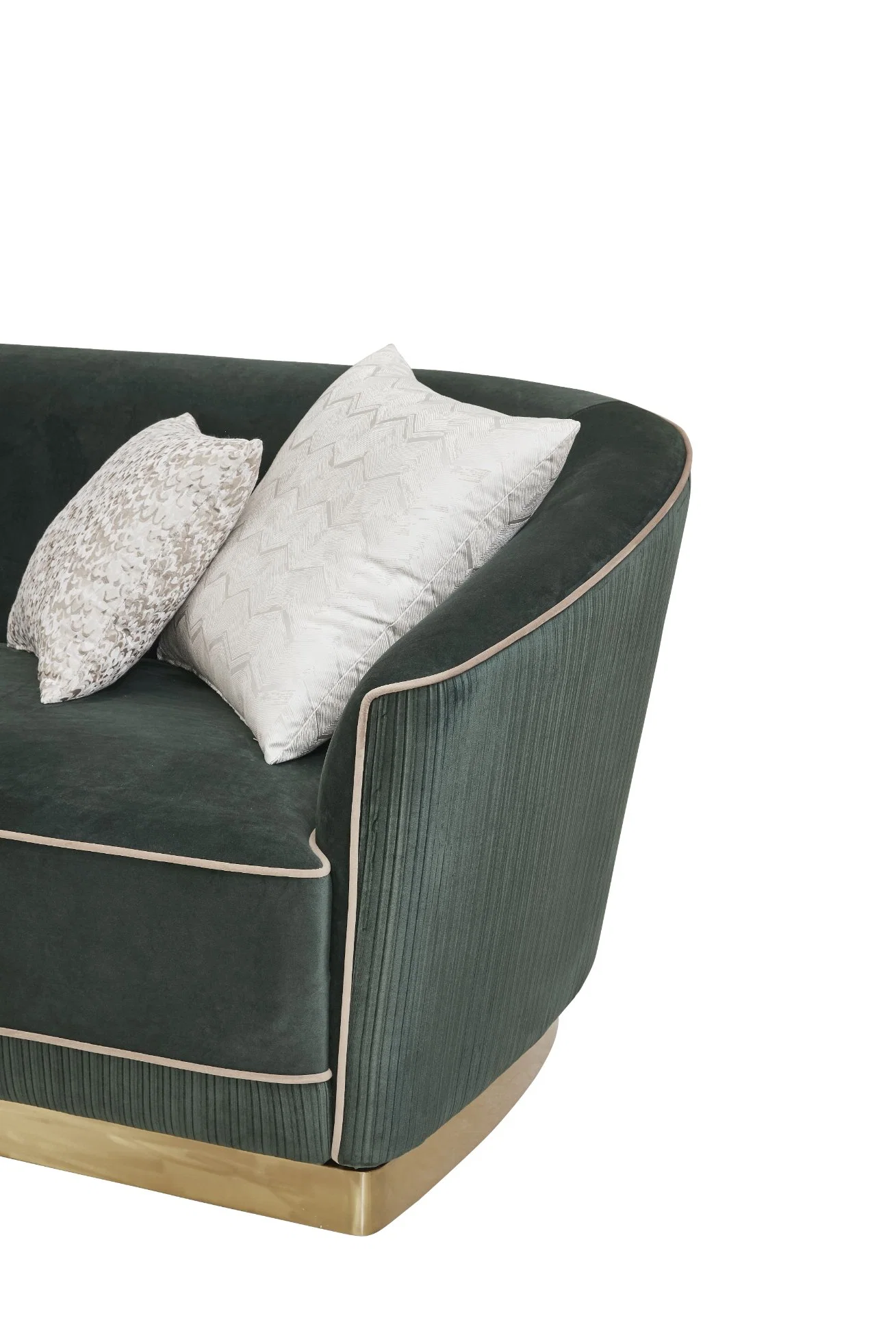 Quarto Duplo Deluxe Design Atacado Home Furniture Sala de estar Sofá Velvet tecido Sofá