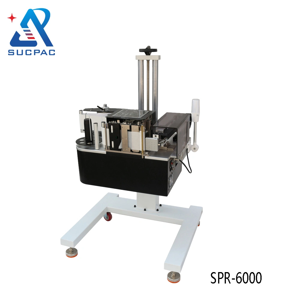 Stock Instant Automatic Flat Front and Back Spray Labeler Glass Bottle Labeling Machine