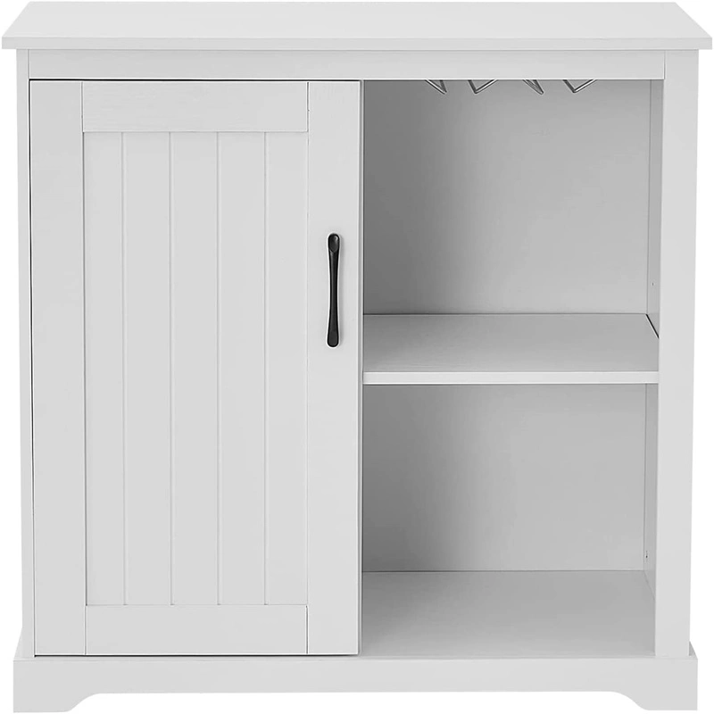 Armário de cozinha, Accent Sideboard Quinta Buffet Armário para armazenamento de piso Branco Seco de bar-café bar Armário para sala de jantar de cozinha