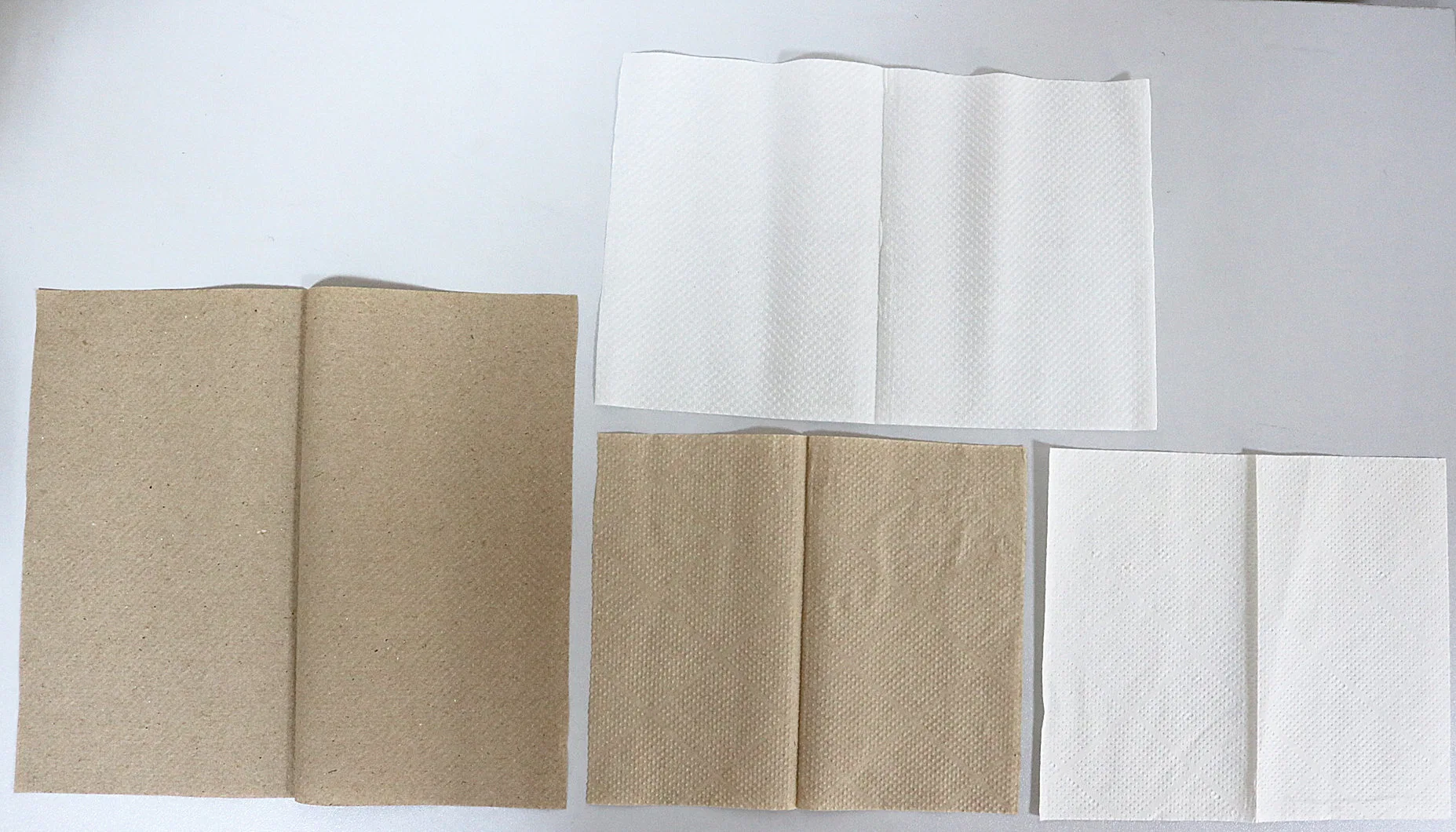 Toalla de mano de papel de plegado en V de textura fina absorbente