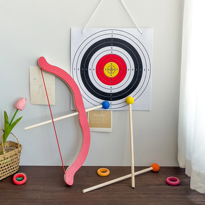 Shooting Game Bow and Arrow Set Wooden Shooting Game