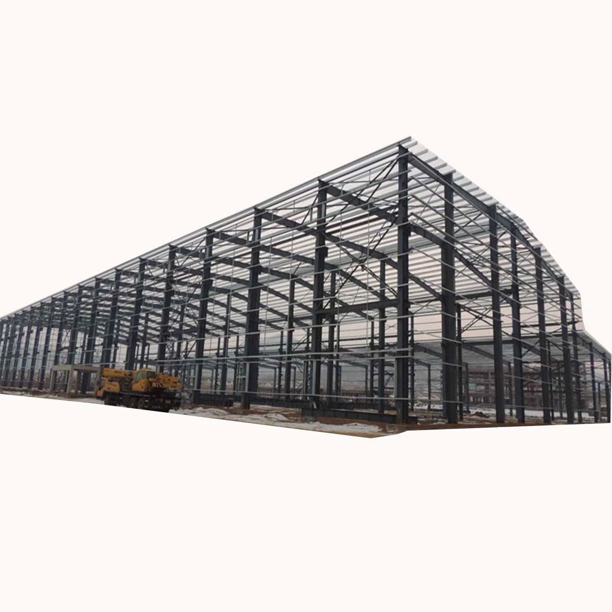 Bâtiment d'entrepôt d'atelier d'hangar en acier de structure industrielle légère préfabriquée.