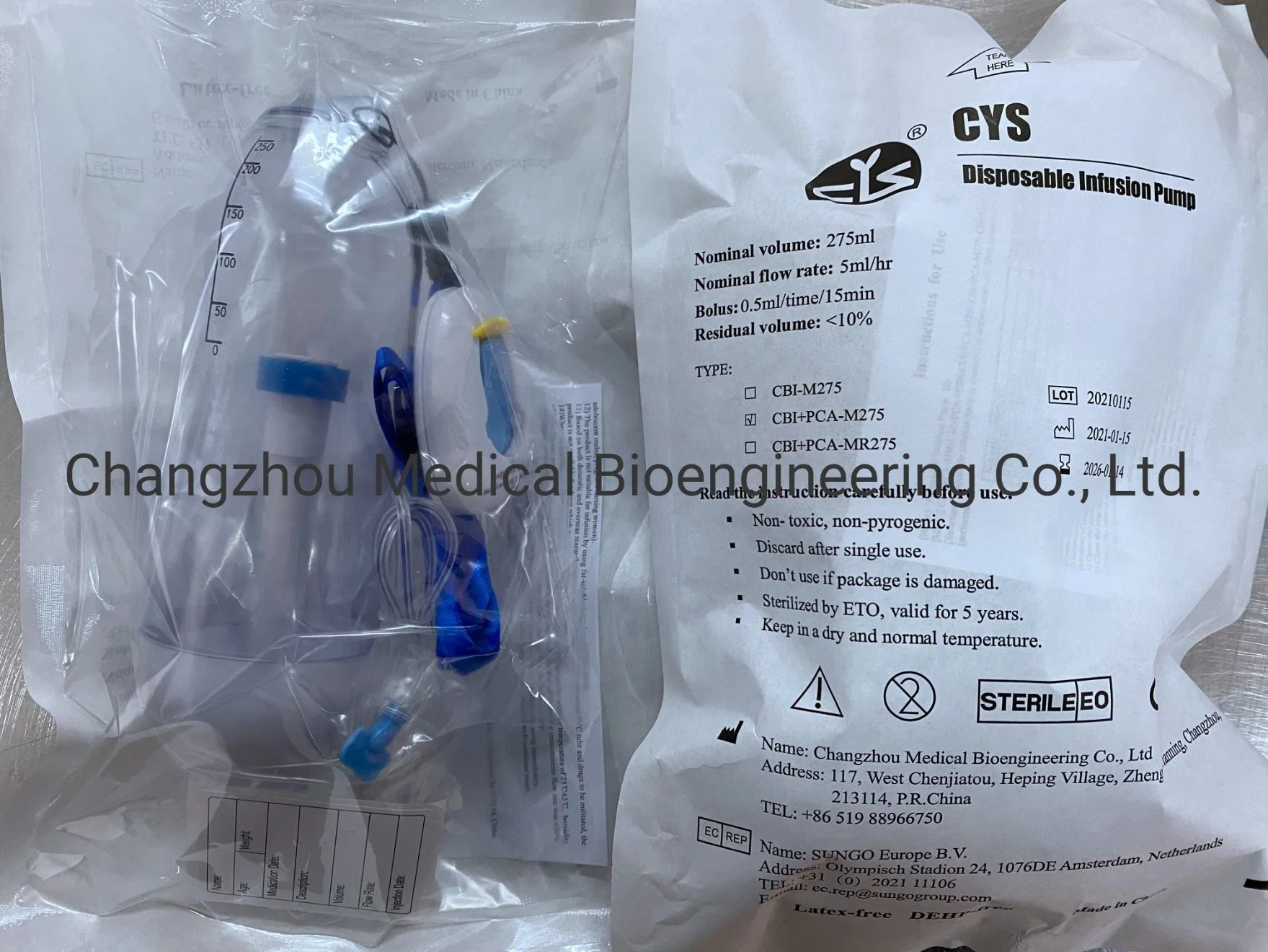 Multirate+PCA 200ml Inicio desechables para bomba de infusión IV Analgésicos