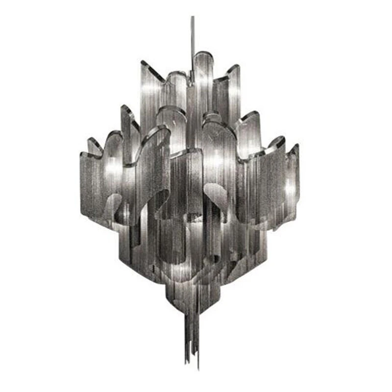 Art Decor Modern Aluminum Slive Chain Tassel Chandelier (WH-CC-11)