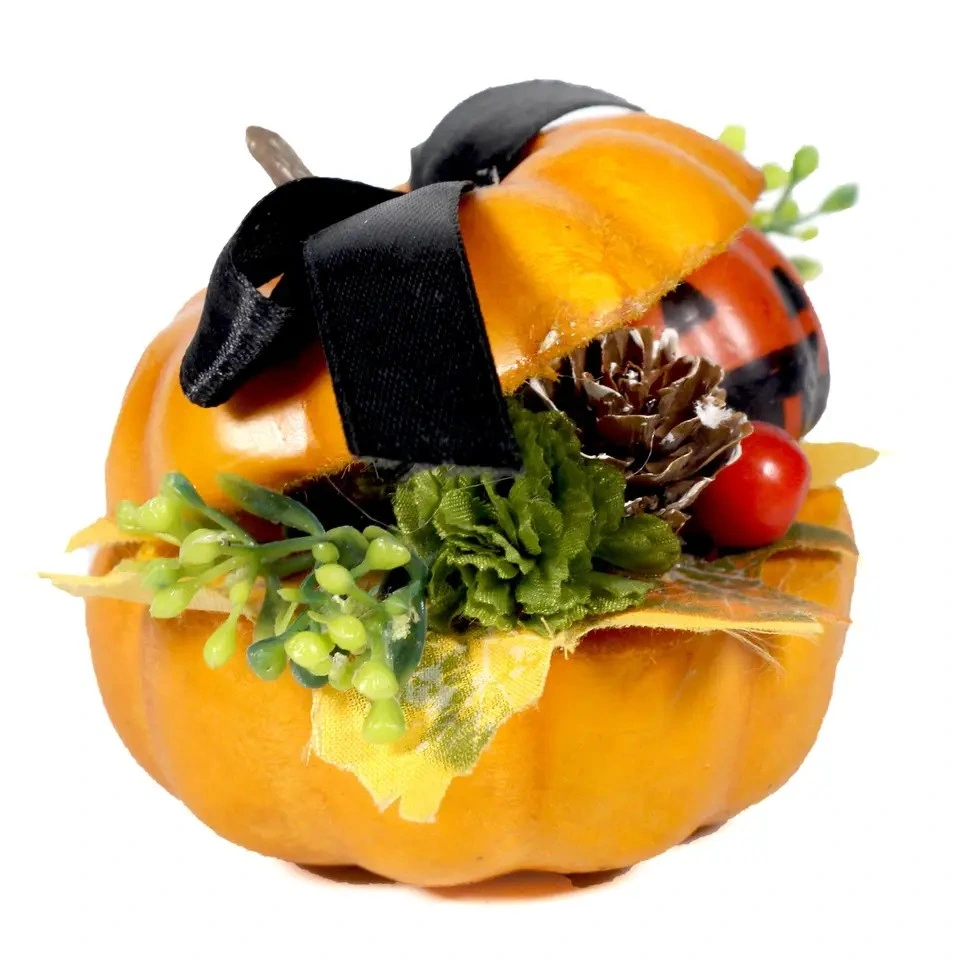 Calabaza Hamberger artificiales adornos decoración Kids DIY las artes y oficios para la fiesta de Halloween Decoración de caída de inicio de Acción de Gracias