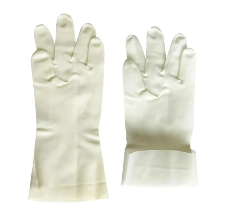 Light Lining Unsupported White Nitrile Chemical Labor Gloves Kt-01