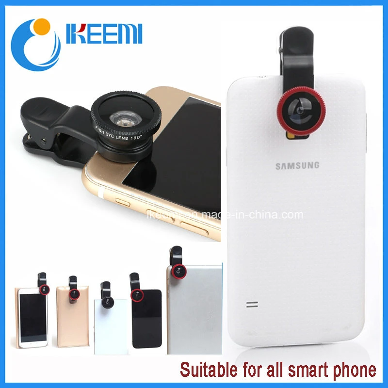 3 in 1 Fisheye + Wide Angle + Macro Phone Photo Zoom Lens Set for iPhone 6