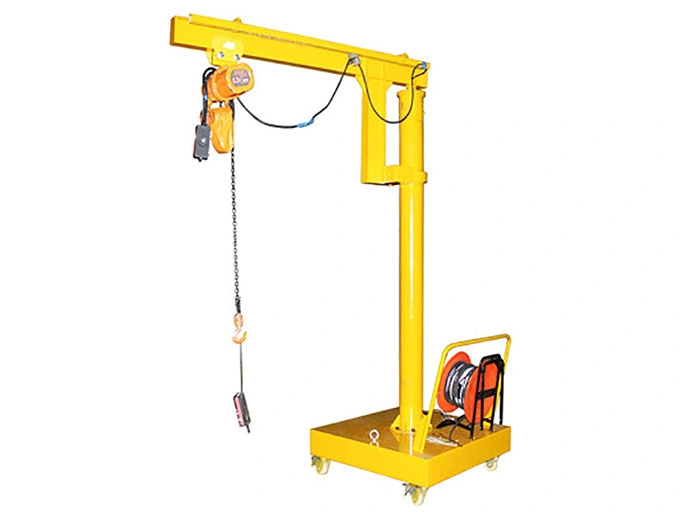 Light Type Workshop Use Floor Mounted Free-Standing Pillar Portable Jib Crane