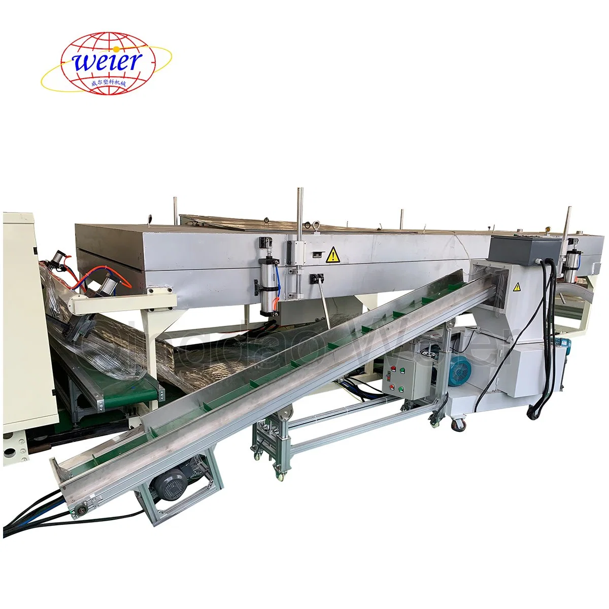 Plastic PC Hollow Cross Section Plate Grid Board Transparent Sun Sheet Extrusion Production Line