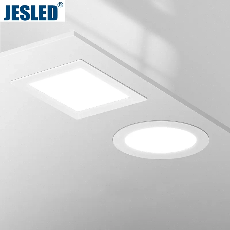 Panel LED Jesled cuadrado empotrado/ redondo delgado de bajo consumo Luz de techo 9W 18W 24W