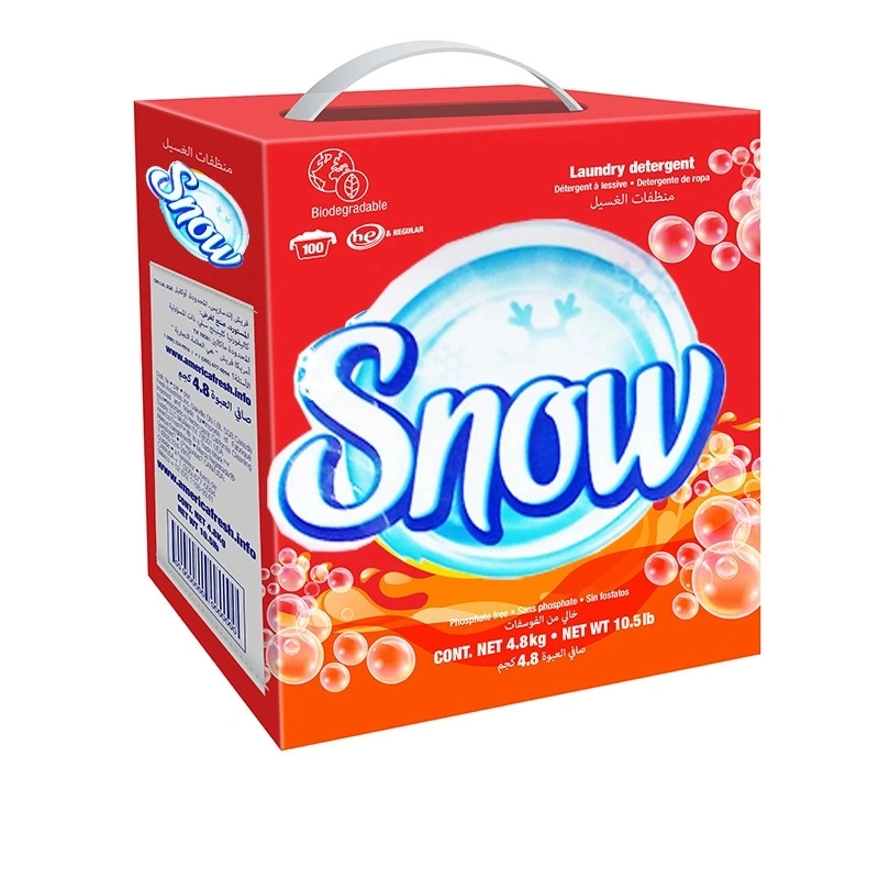 Snow Box Package Rose Scent Laundry Detergent Powder