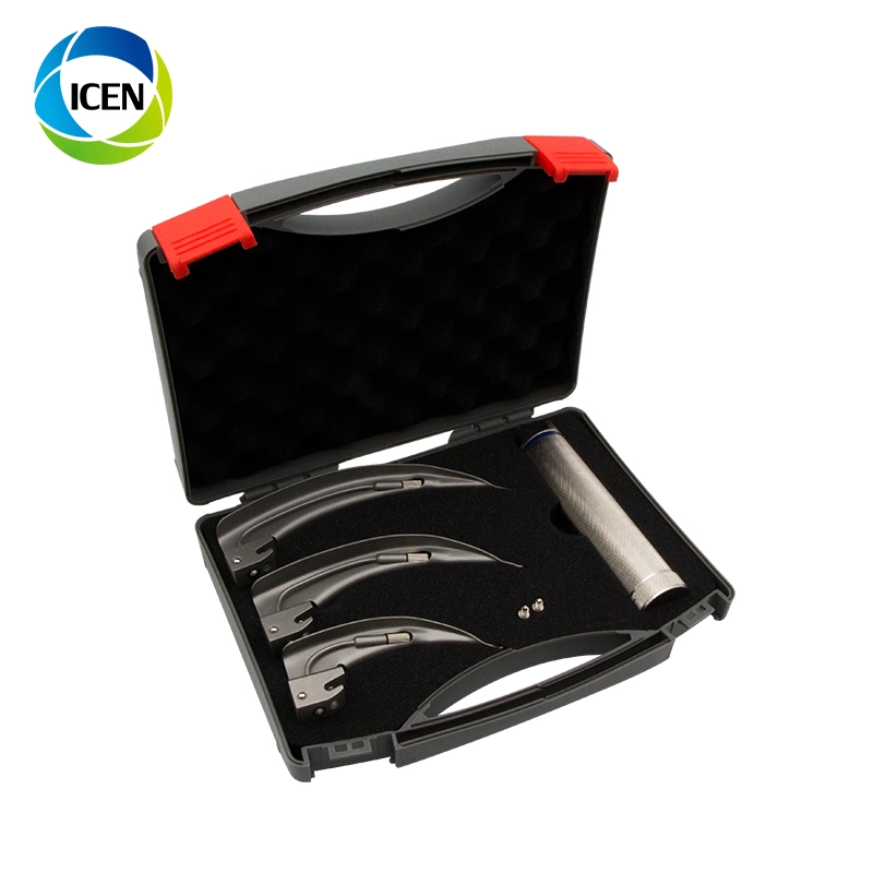 IN-G054 hospital equipment reusable 3 size laryngoscope blades sets