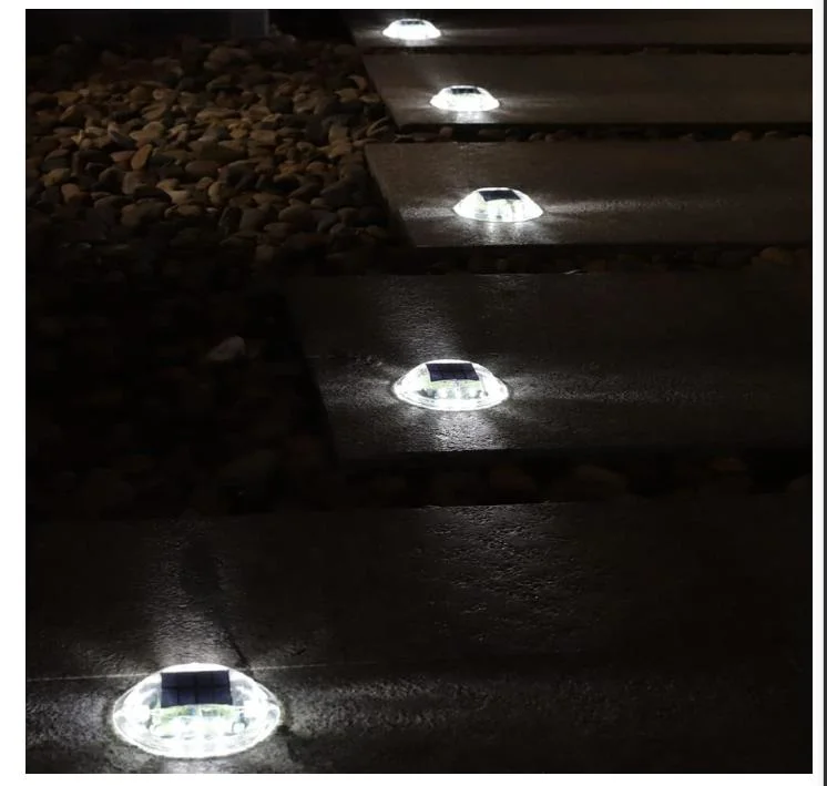 Waterproof Plastic Flashing Marker Solar LED Deck Lights Driveway Blinking LED