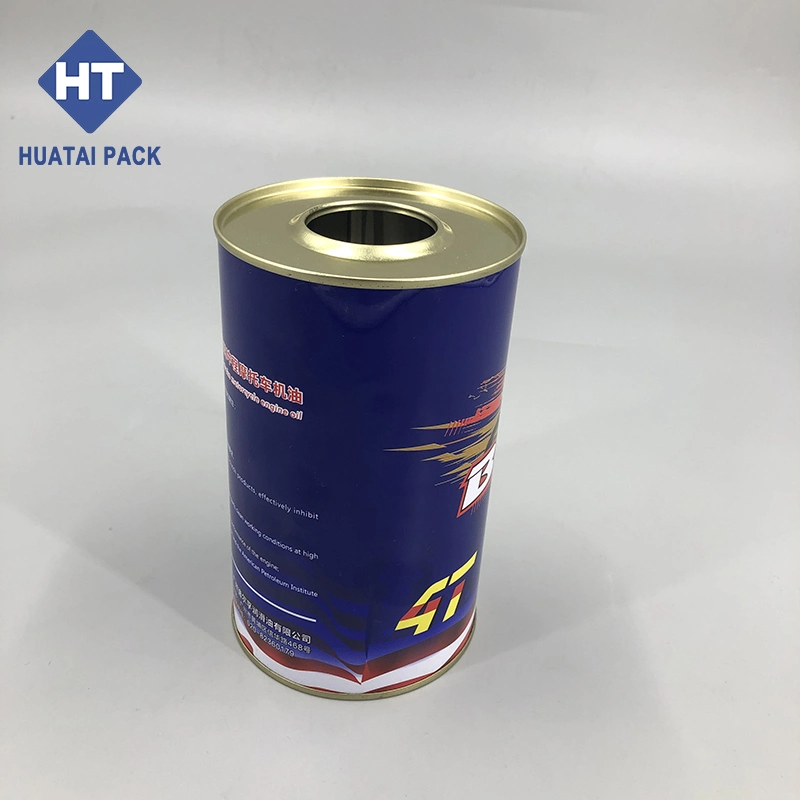 Wholesale/Supplier 1 Liter Motor Oil Round Tinplate Can Fully Sealed Tin Can