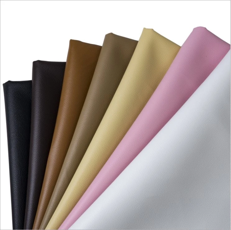 High quality/High cost performance  Decorative Home Textile Fake PVC Material Fabric by The Yard Synthetic Faux Leather