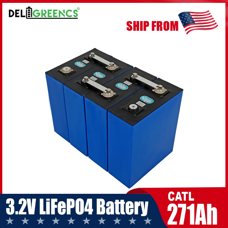 Recargable de valores estadounidense Catl LiFePO4 3,2 V 271Ah batería de Iones de Litio Recargables USB Batería para el sistema de energía solar y eólica