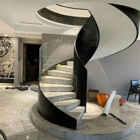 Customized Steel Stair Cheap Marble Spiral Stair