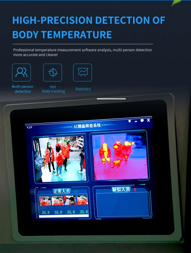 2020 High Sensitivity Walk Through Temperature Detector for Human Body Temperature Security Scanner Door