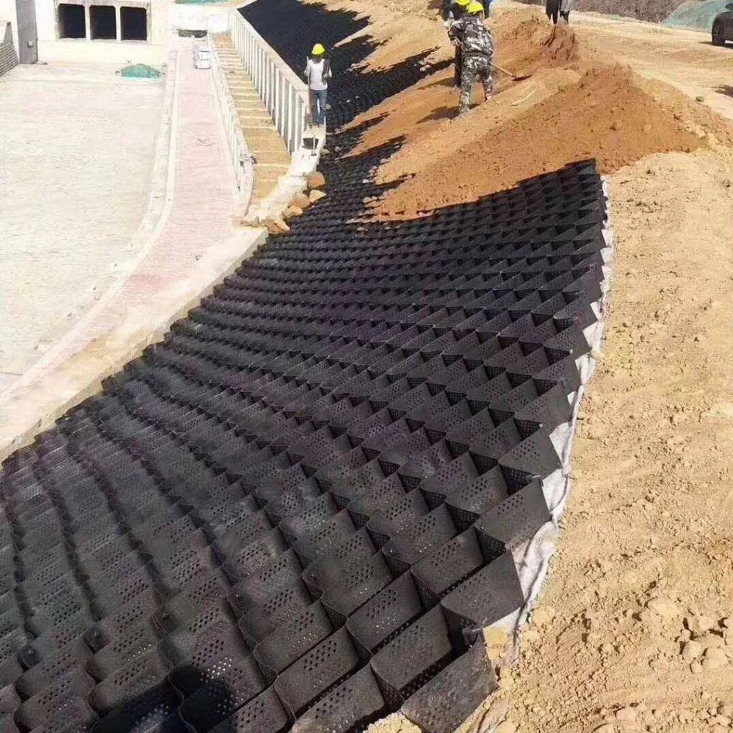 Virgin Material Geocell Plastic Gravel Grid Retaining Wall for Protect Roads Embankments