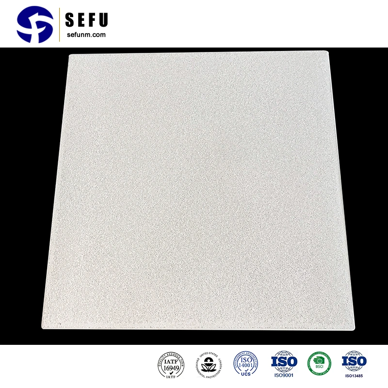 Placa de filtro de espuma de cerámica de alúmina de alta calidad personalizada OEM de China para fundición de aluminio