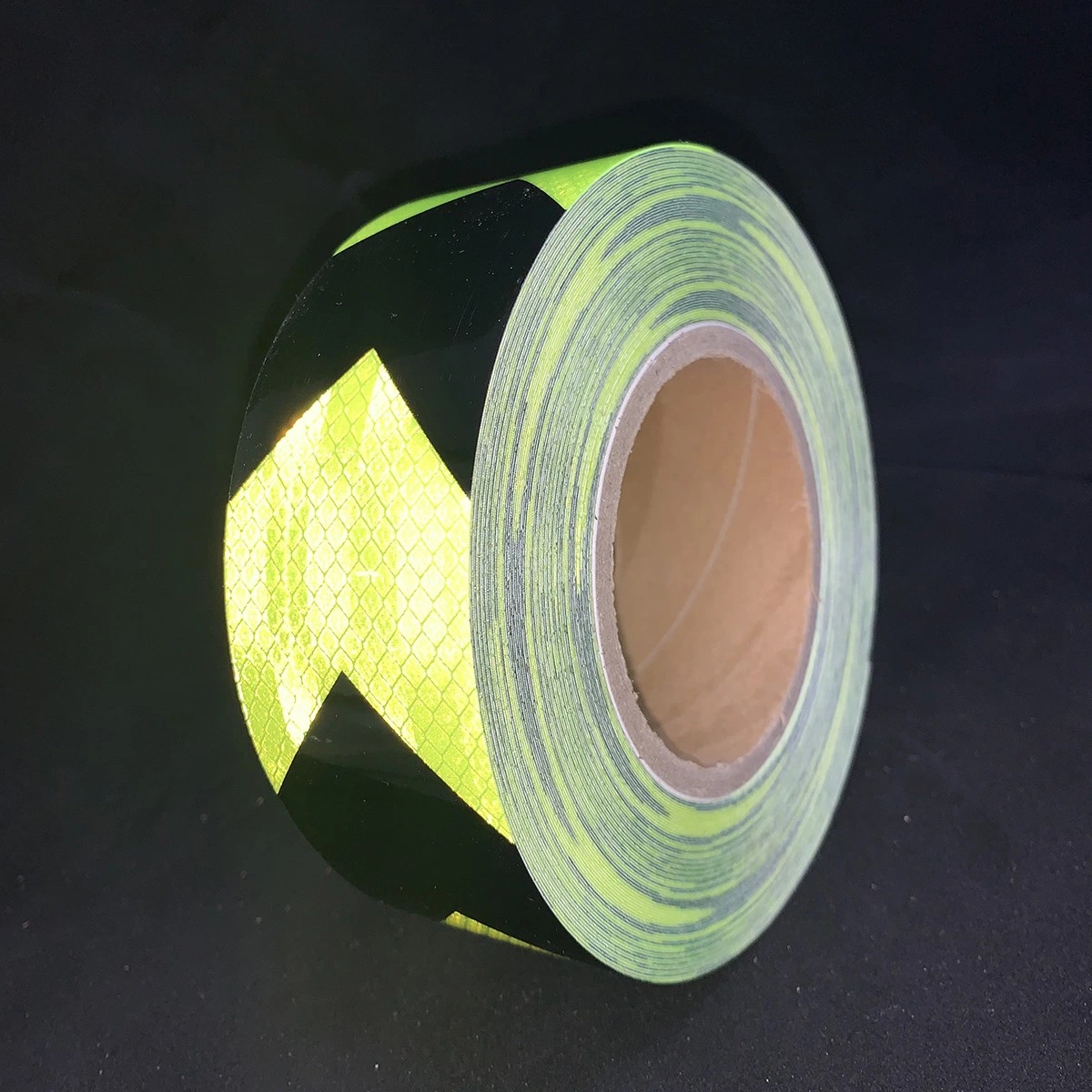 Black and Fluo Green Truck Arrow Reflective Safety Sticker Roll Pet Waterproof Outdoor Conspicuity Tape for Vehicles, Trailers, Boats, Signs