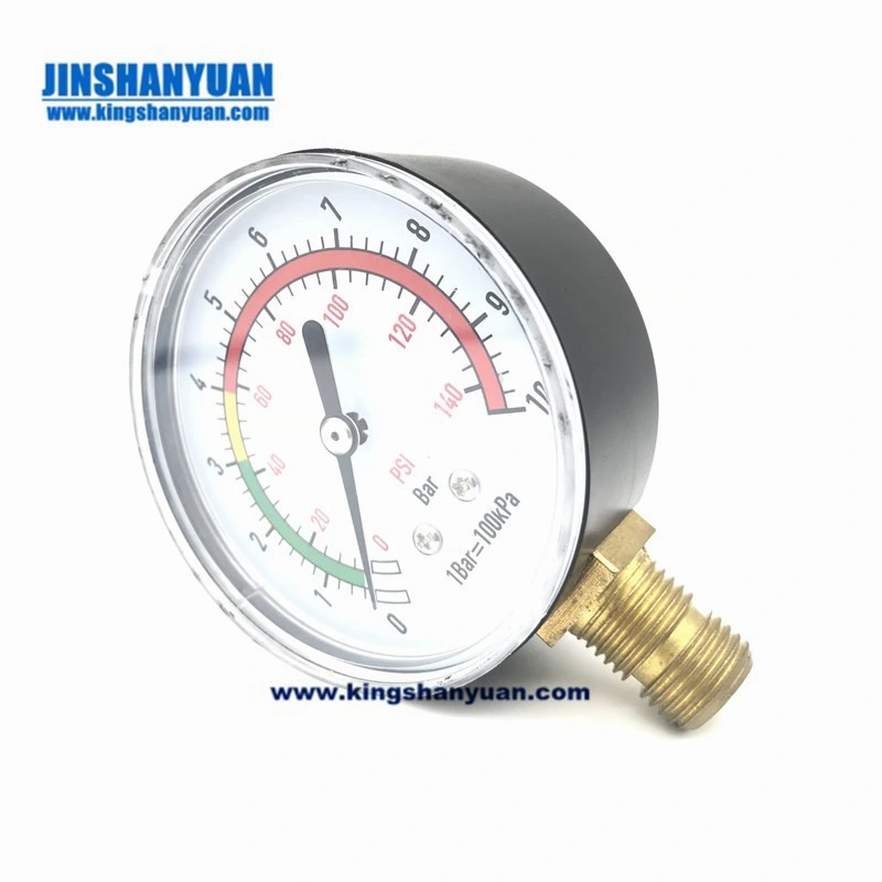 Black Steel Thermo Manometer Measuring Pressure and Temperature