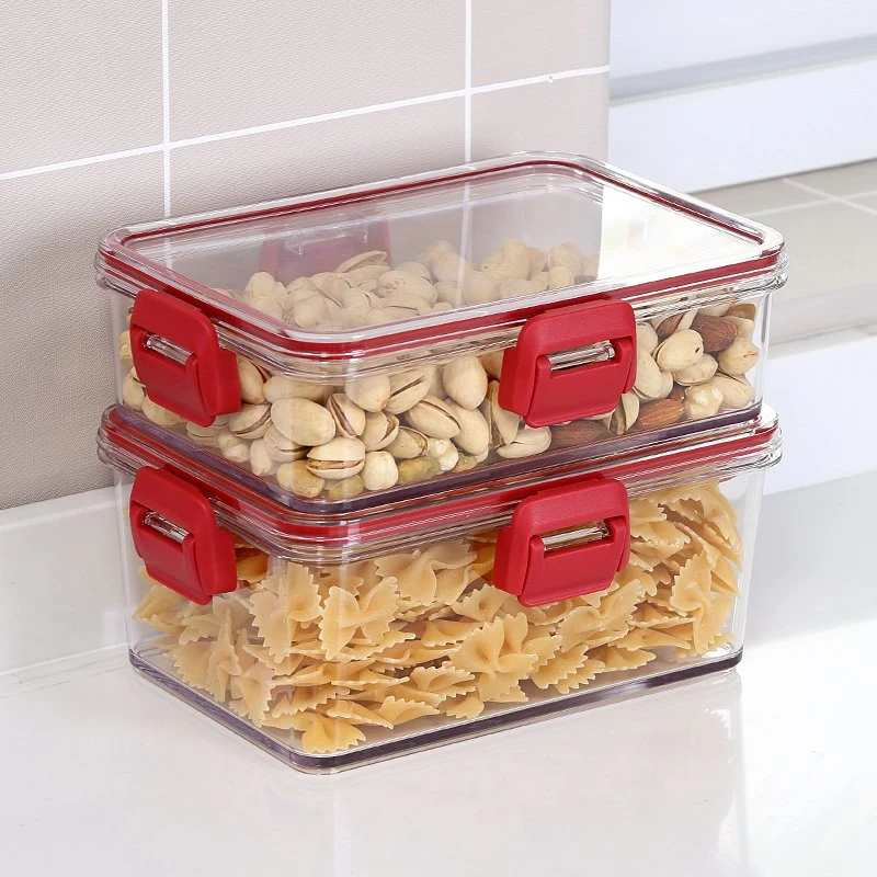 Food Storage Bin Storage Dry Baby Food Pean Nuts Vegetable Fresh Box Transparent Plastic Airtigt Food Container