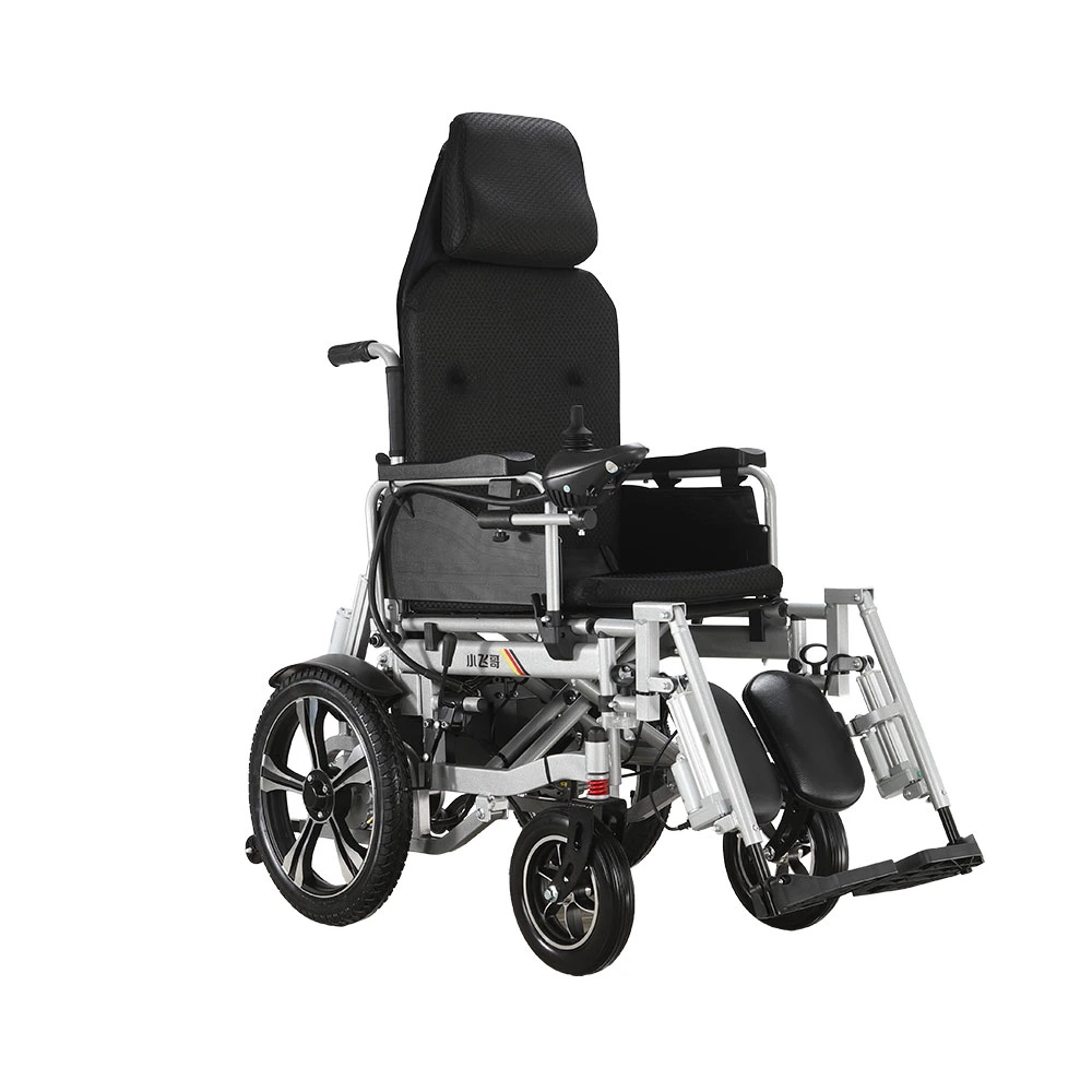 Silla de ruedas eléctrica plegable para uso en exteriores de servicio pesado reclinable