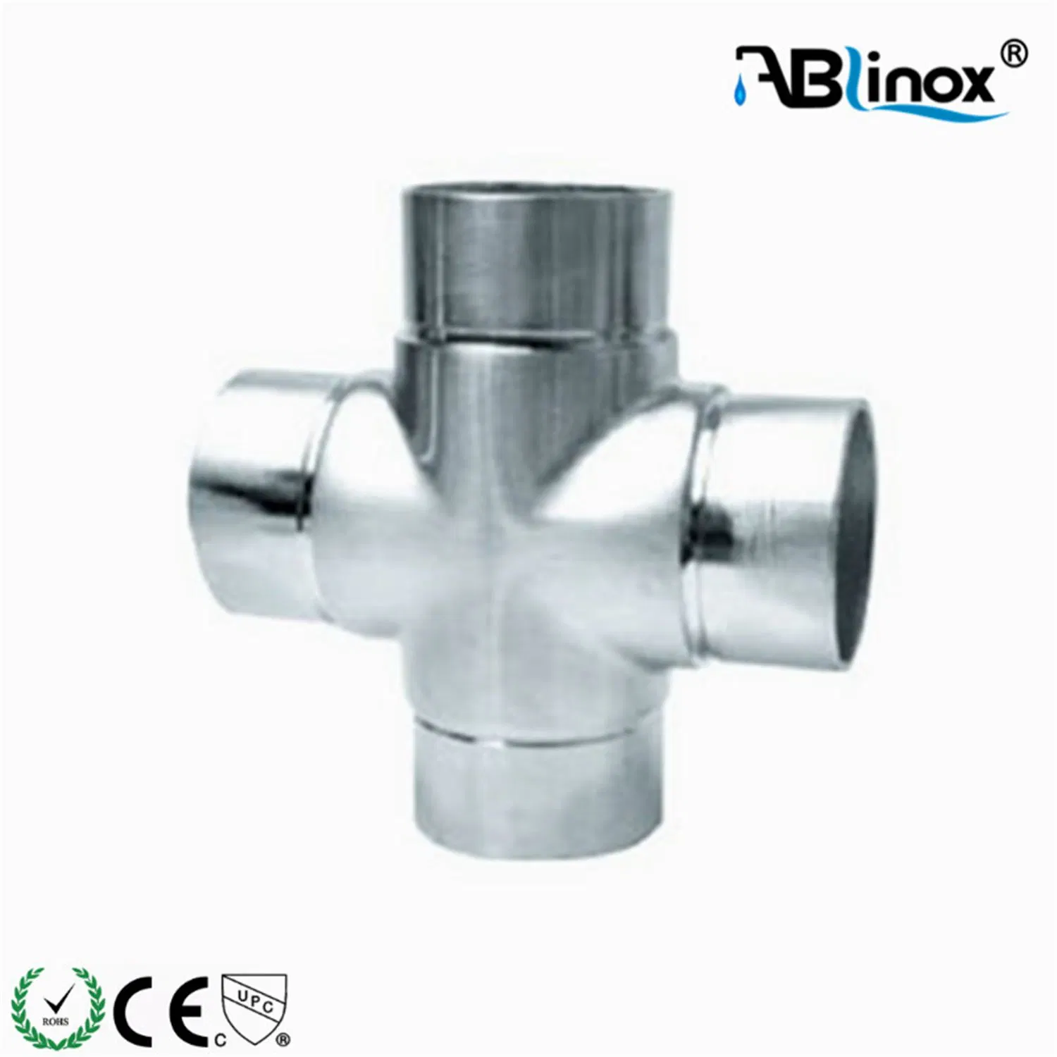 Fence Pole Hardware Accessory 304 Stainless Steel Handrail Fitting Tee