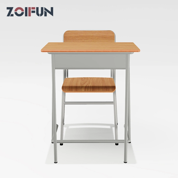 MDF HPL Melamine Classroom University School Wooden Chipwood Student Simple Classic Metal Desk