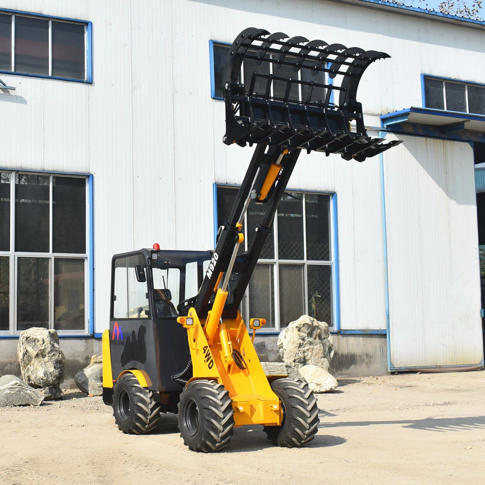 4X4 Mini Farm Machinery Equipment Root Grapple Forklift Loader for Agriculture