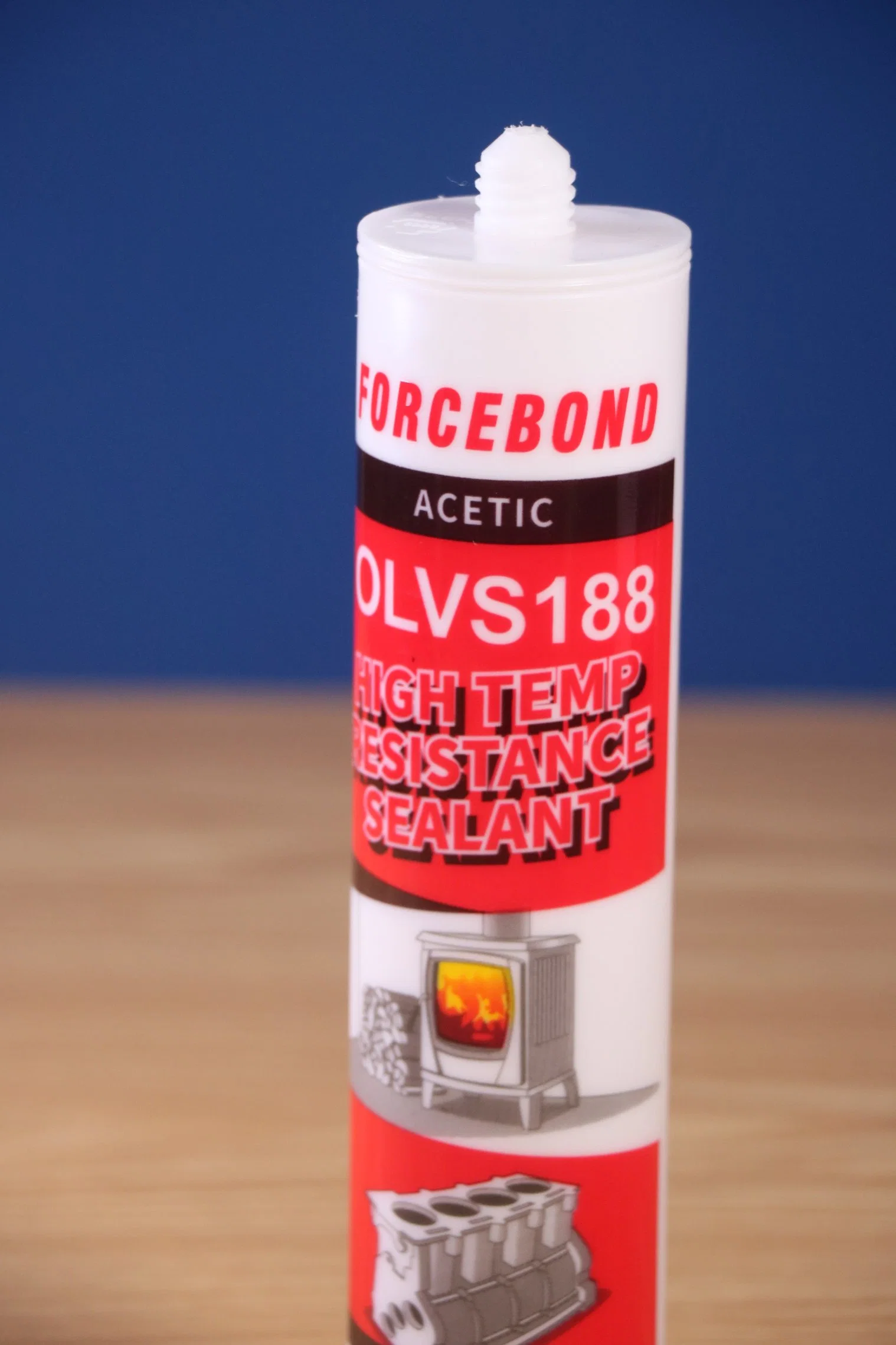 Cermicas Fireproof Silicon Material Ceramic Glue Rubber (OLVS188) Red Sealant Intumescent for Construction